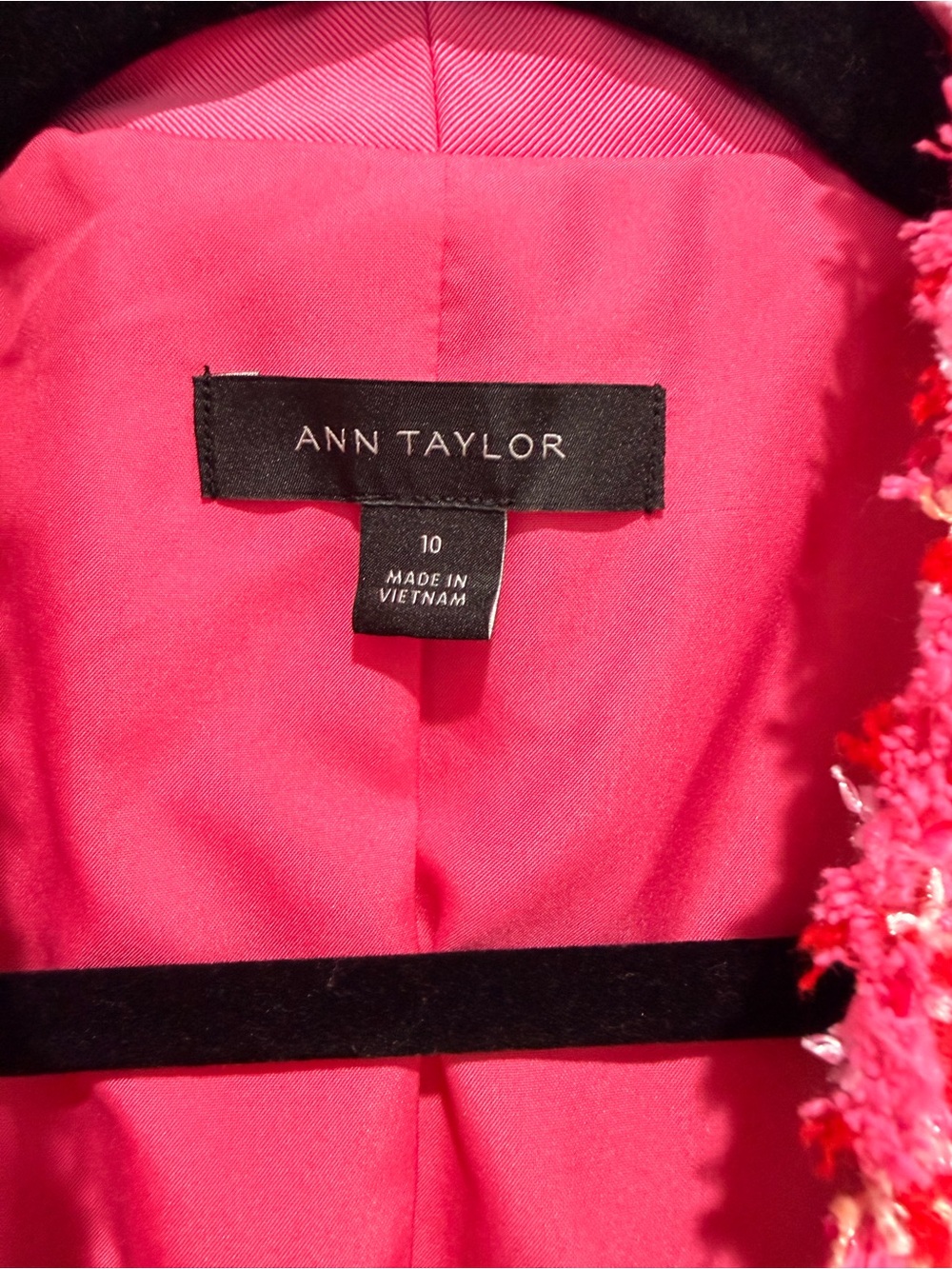 Ann Taylor Pink & Coral Tweed Blazer - Picture 3 of 4